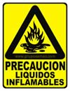 PRECAUCION LIQUIDOS INFLAMABLES